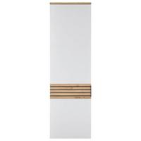 Garderobenschrank Milan Weiß/ Eiche Dekor B: 60 Cm - Dunkelgrau/Weiß, Design, Holzwerkstoff (60/200/38cm) - MID.YOU
