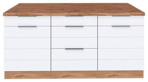 Küchenunterschrank mit 2 Drehtüren und 5 Schubladen