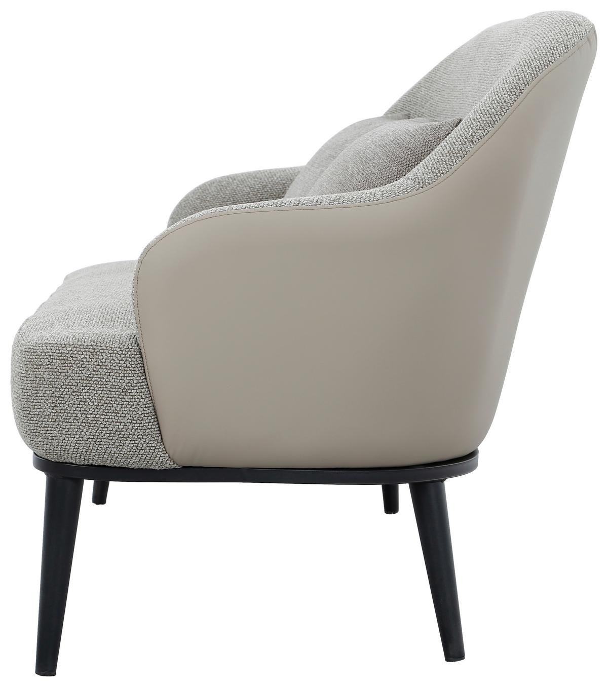 Pohovka ALLEGRA, béžová - černá/šedobéžová, Moderní, kov/textil (140/87/80cm) - Mömax
