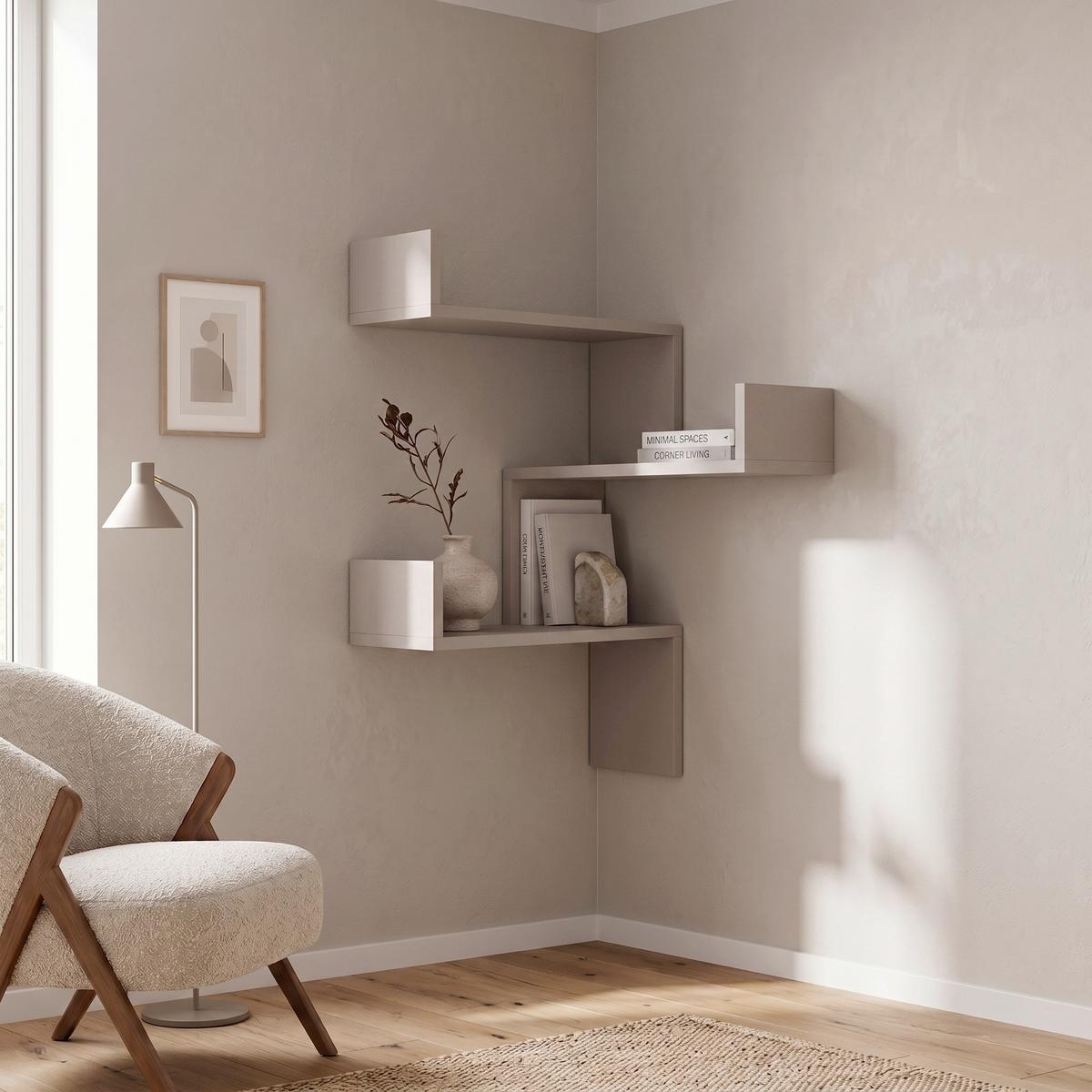 WANDBOARD Luksa, Beige B: 60 cm - Beige, Design, Holzwerkstoff (60/90/22cm) - Livetastic