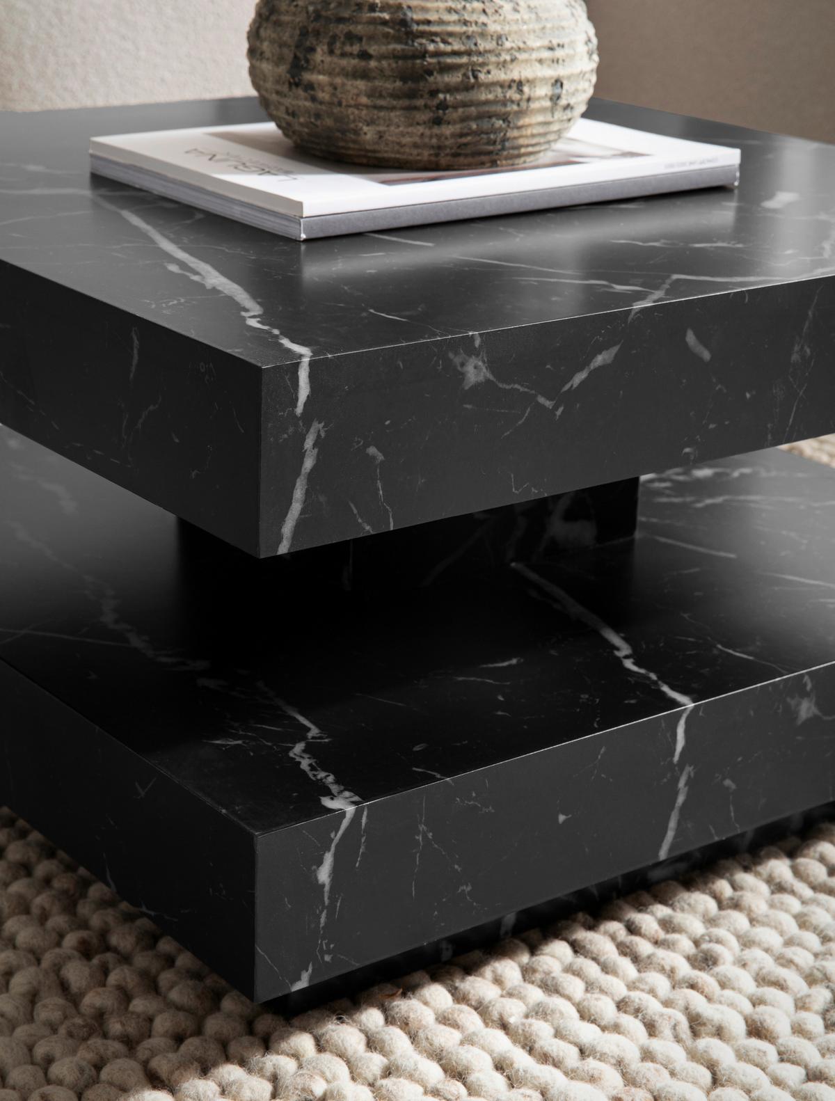 Couchtisch Schwarz L: 60 Cm - Schwarz, Design, Holzwerkstoff (60/60/34cm) - Livetastic