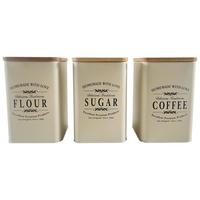 Vorratsdosenset Fatima - Schwarz/Weiß, Basics, Naturmaterialien/Metall - James Wood