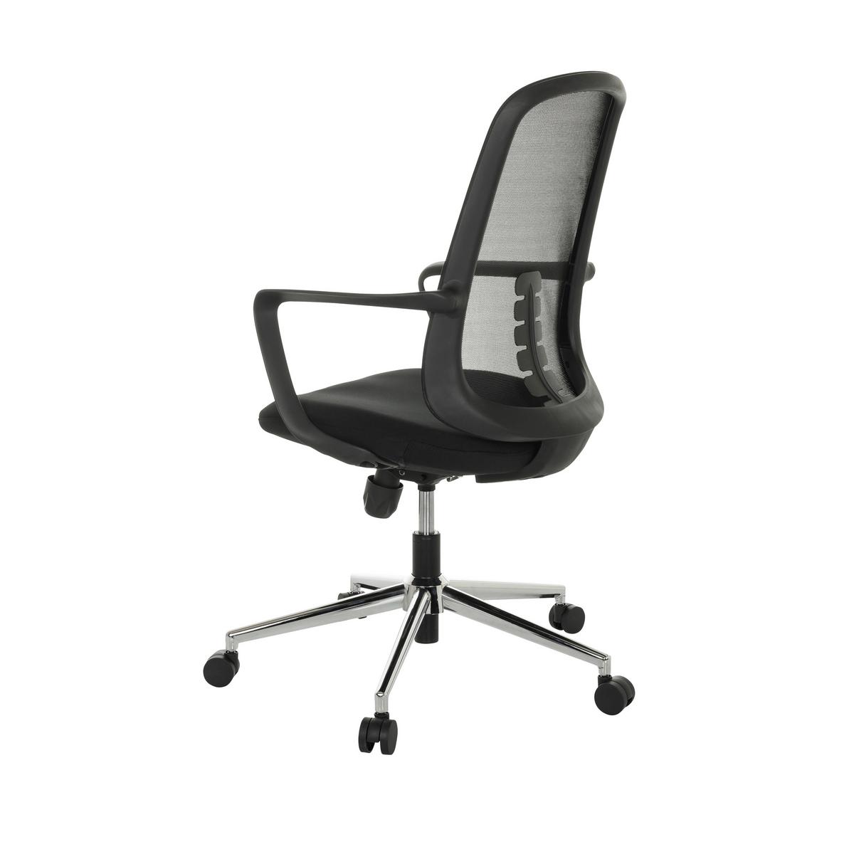 Drehstuhl Sediolo B - Schwarz, Basics, Kunststoff/Textil (63/100-108/63cm) - MID.YOU