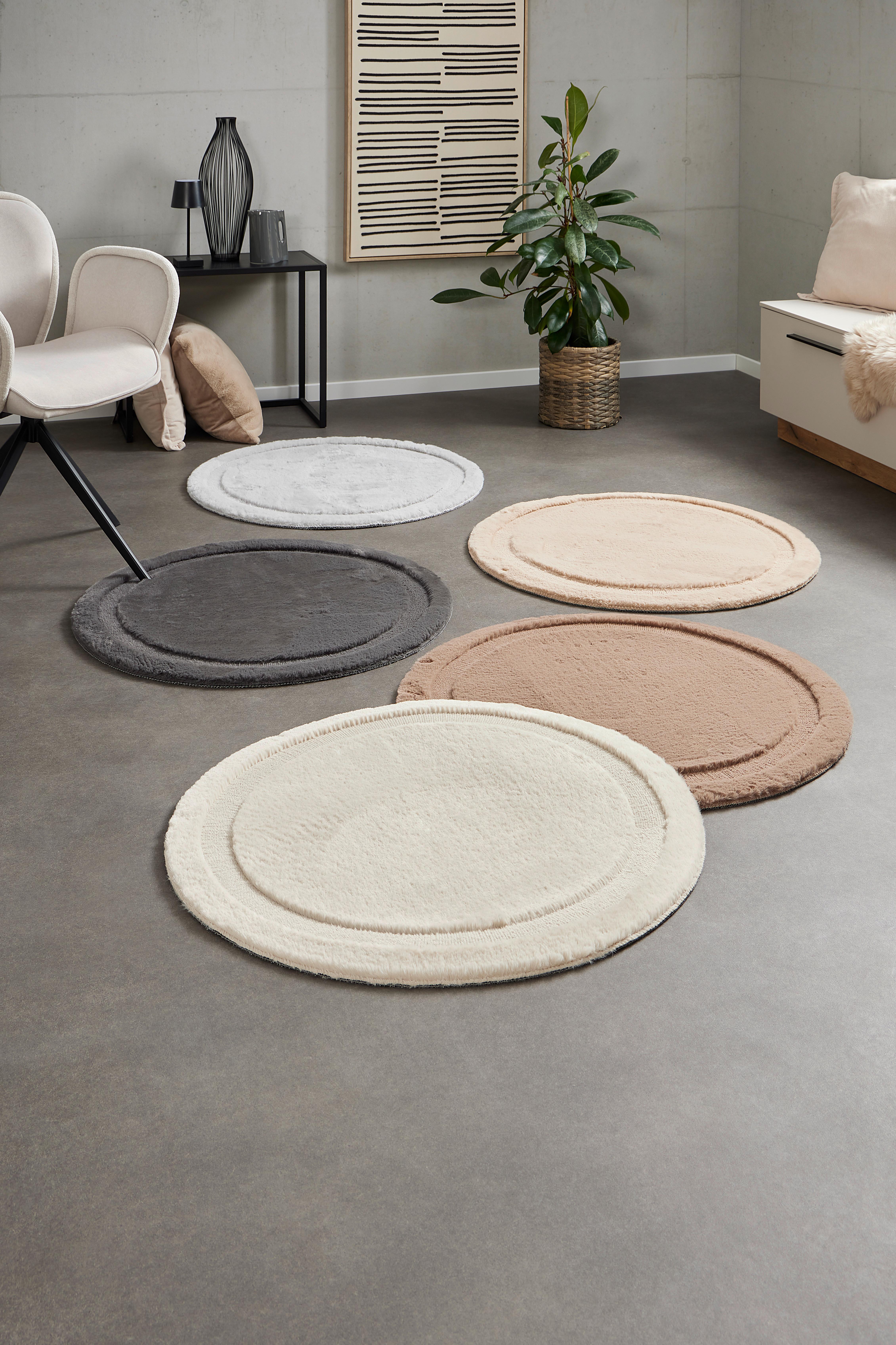 Fellteppich Oliver - Beige, MODERN, Textil (80cm) - Luca Bessoni