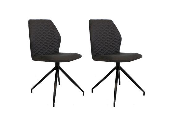 Stuhl-Set Grayson 2-Er Set Anthrazit - Dunkelgrau/Anthrazit, LIFESTYLE, Textil/Metall (45/91/49cm) - Livetastic Stuhl-Set Grayson 2-Er Set Anthrazit - Dunkelgrau/Anthrazit, LIFESTYLE, Textil/Metall (45/91/49cm) - Livetastic