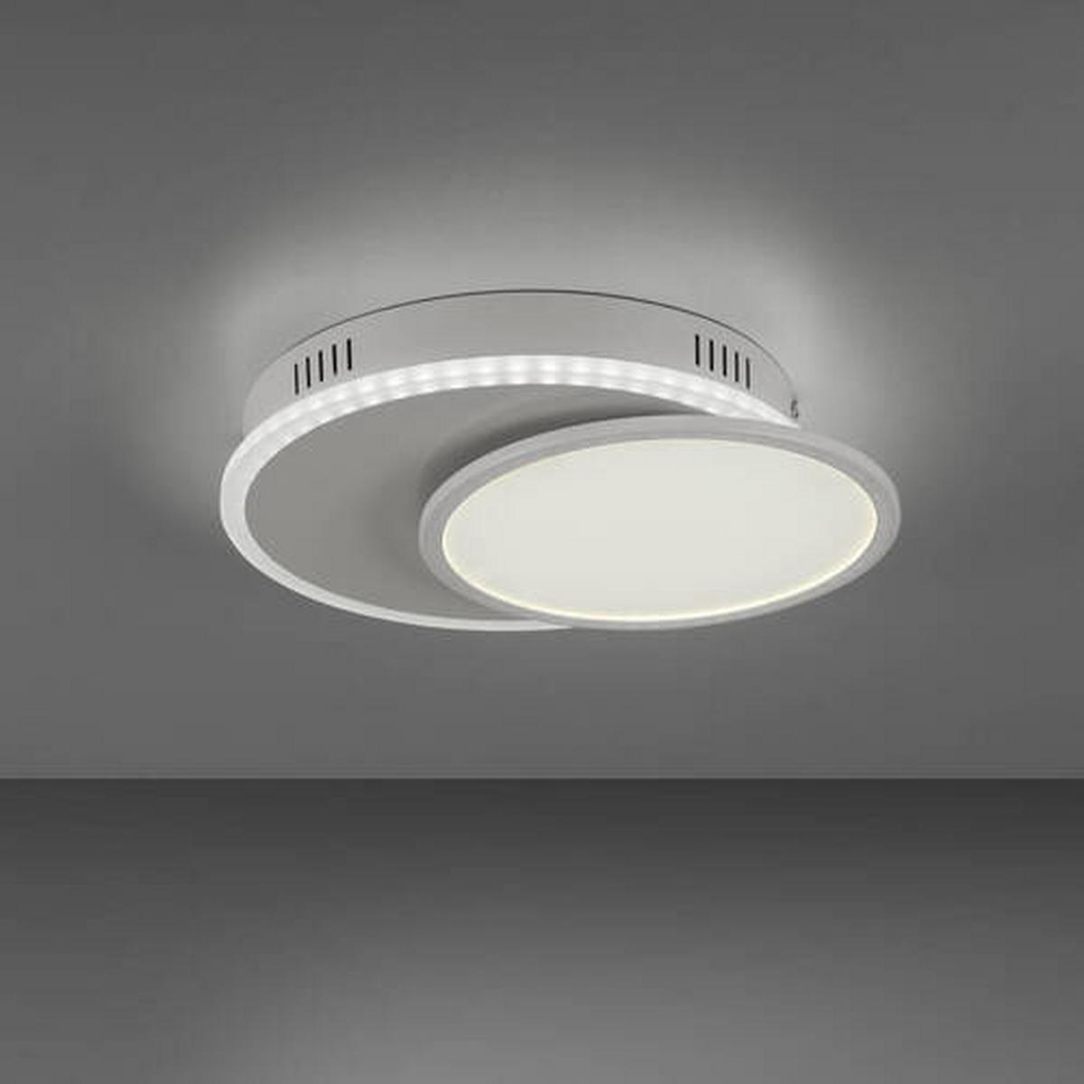 LED-Deckenleuchte Arenda L: 45 cm dimmbar mit Farbwechsler - Weiß, Design, Kunststoff/Metall (45/33/7,5cm)