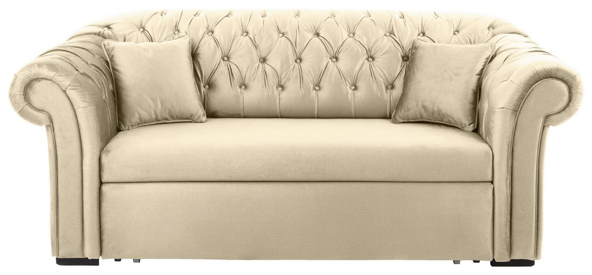 Schlafsofa Cupido - Beige/Schwarz, Design, Textil (213/86/99cm) - MID.YOU