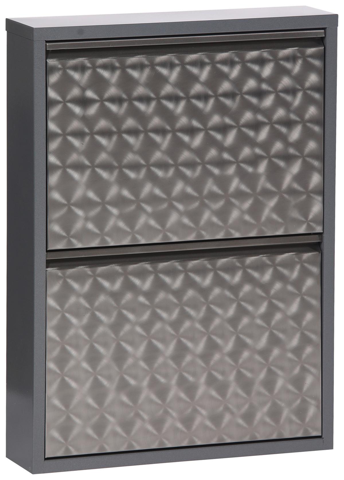 Schuhkipper Mac Grau Metall 2 Klappen B: 50 cm - Grau, Basics, Metall (50/70/13cm)