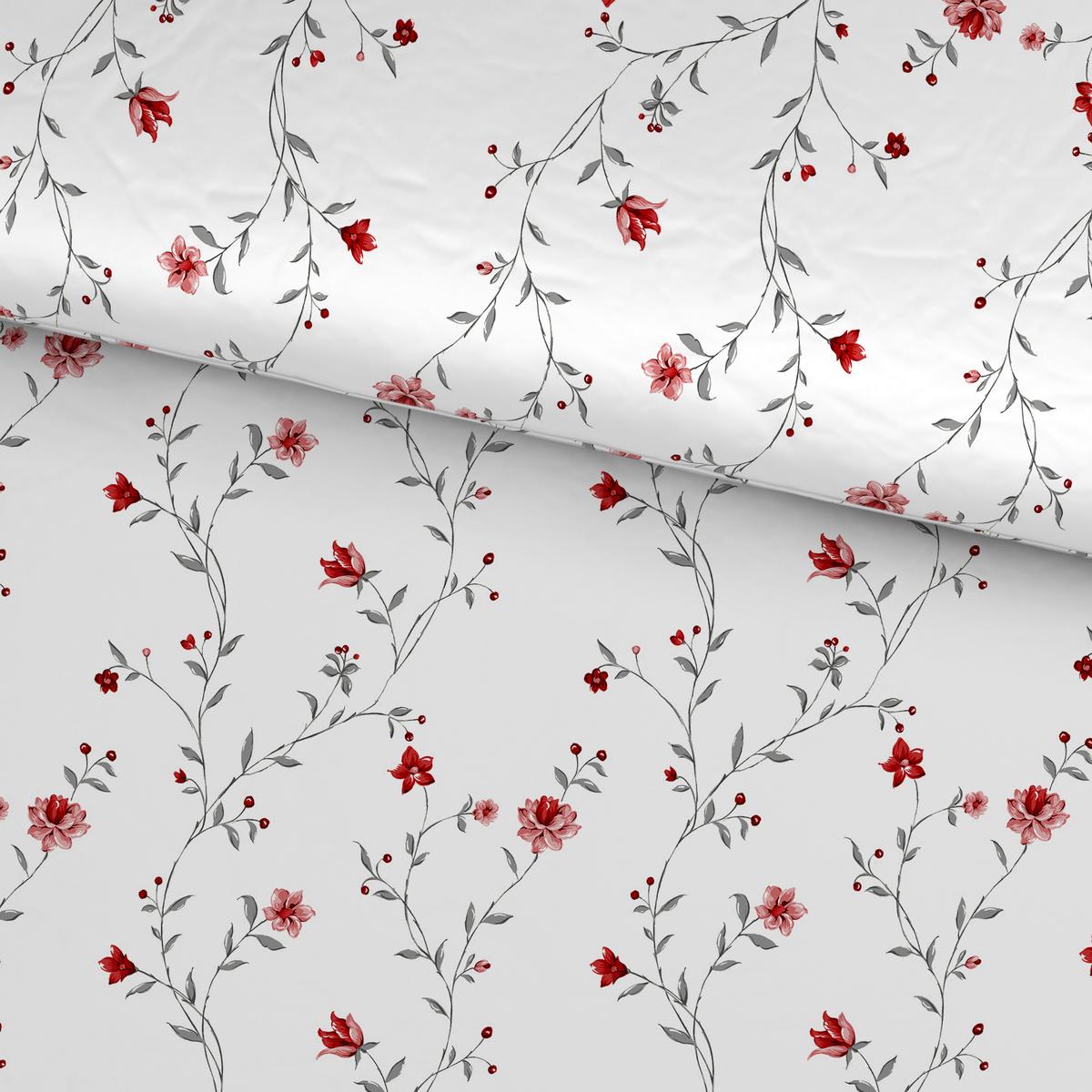 Bettwäsche Grace - Rot/Weiß, ROMANTIK / LANDHAUS, Textil - James Wood