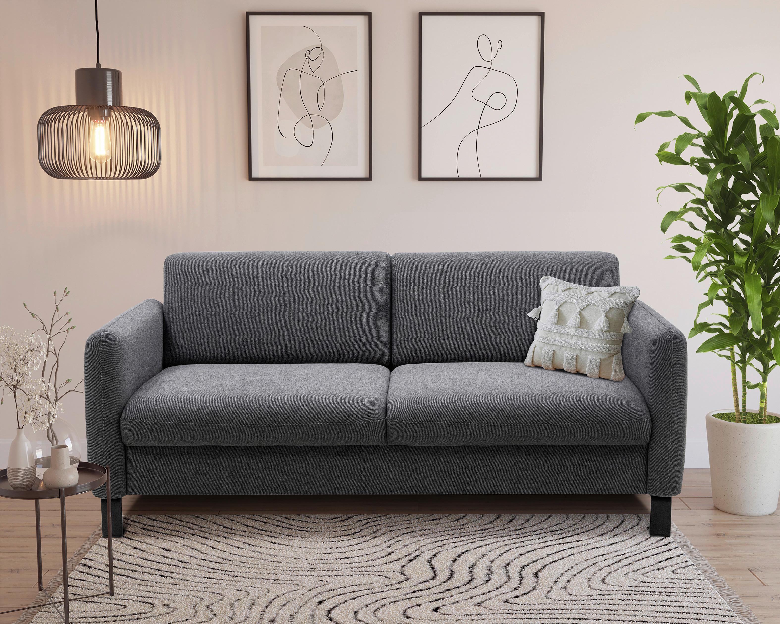3-Sitzer-Sofa Ridley - Anthrazit/Schwarz, Basics, Textil (173/76/84cm) - MID.YOU