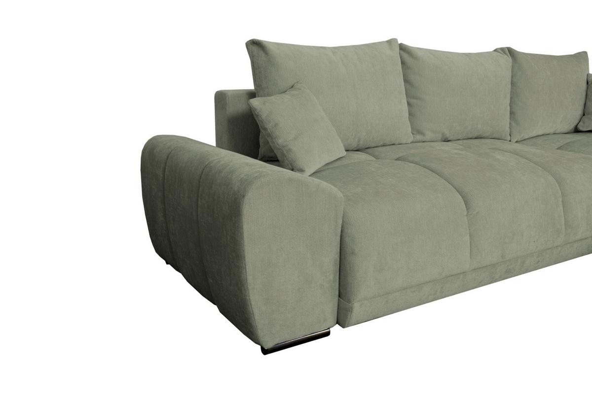 Rohová sedačka BONN, oboustranná,mátově zel.žinylka - černá/mátově zelená, Moderní, textil/plast (296/182cm)