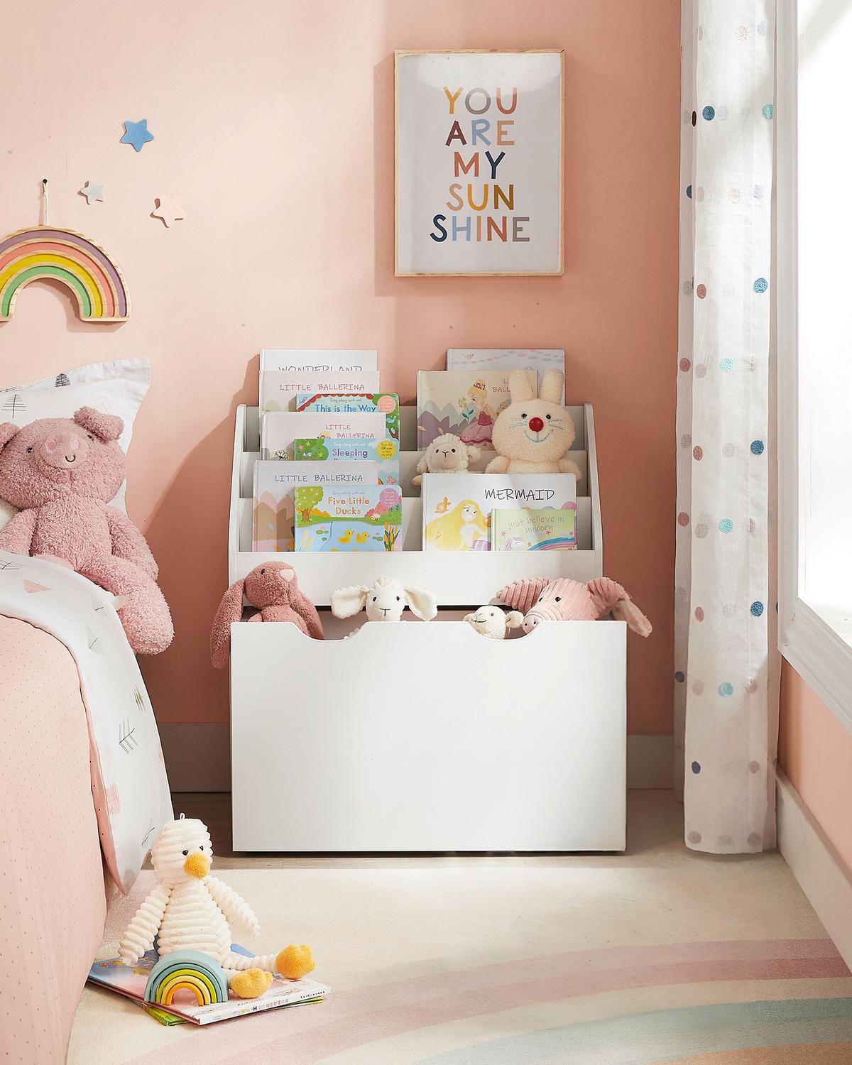 Kinderregal Toy Storage Shelf Weiß B: 62,5 cm - Weiß, MODERN, Holzwerkstoff (62,5/70/29,5cm) - MID.YOU