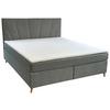 Boxbett Lucia 180x200 Cm - Grau, Basics, Holzwerkstoff/Textil (180/200cm) - Livetastic