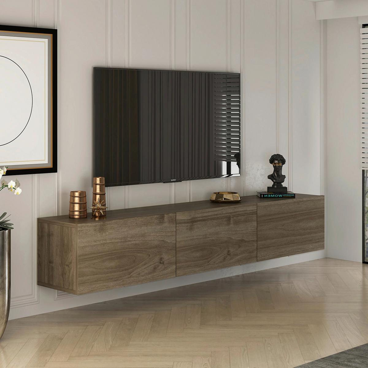 LOWBOARD West Walnussfarben B: 150cm - Walnussfarben, Design, Holzwerkstoff (150/30/32cm) - MID.YOU