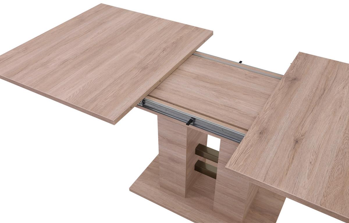 Esstisch Helena Eiche D. L: 140-220 cm - Eichefarben/Sonoma Eiche, MODERN, Holzwerkstoff (140-220/90/76cm) - Carryhome