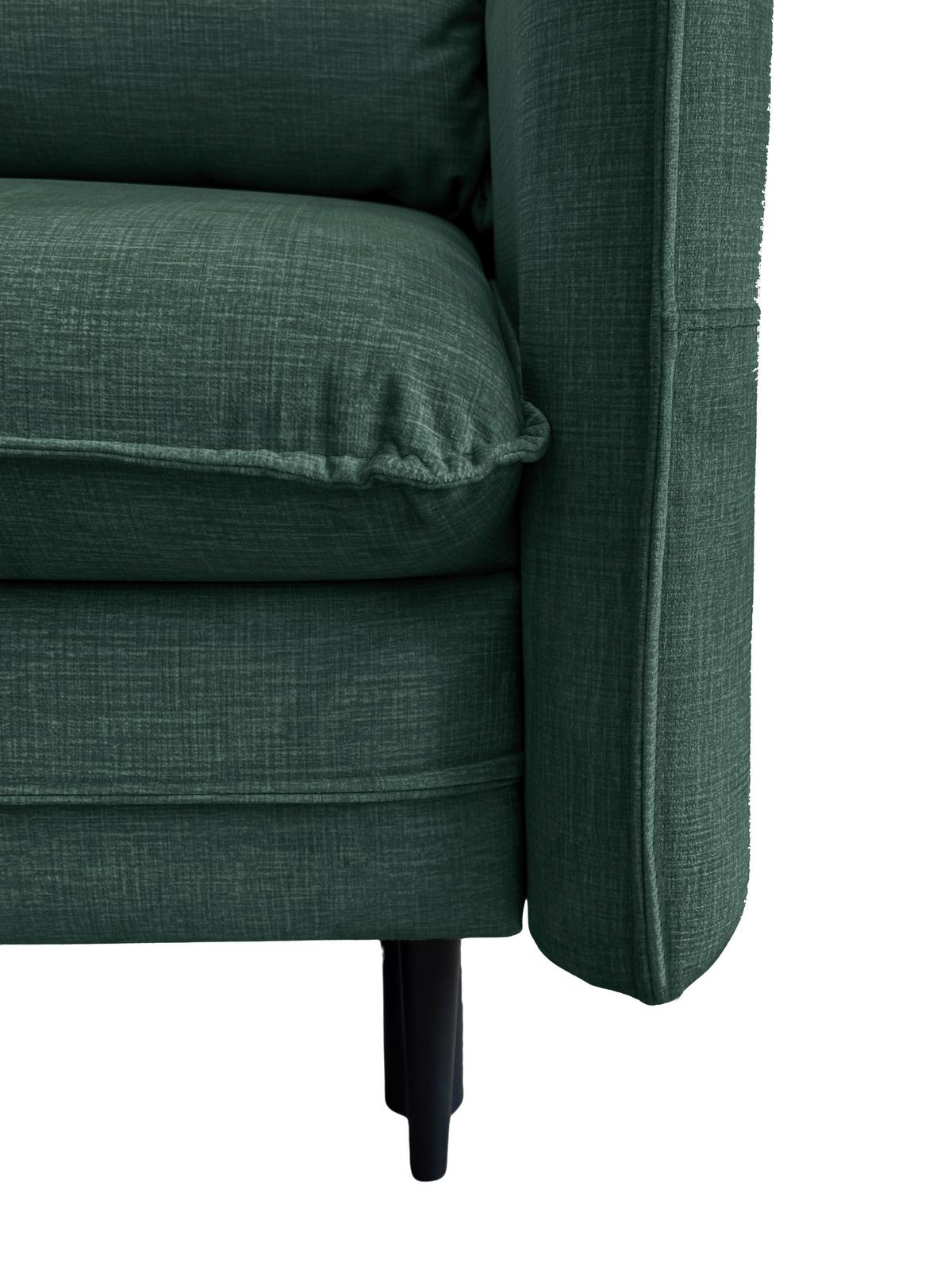 Ecksofa Melody - Schwarz/Mintgrün, Design, Textil (170/235cm) - MID.YOU