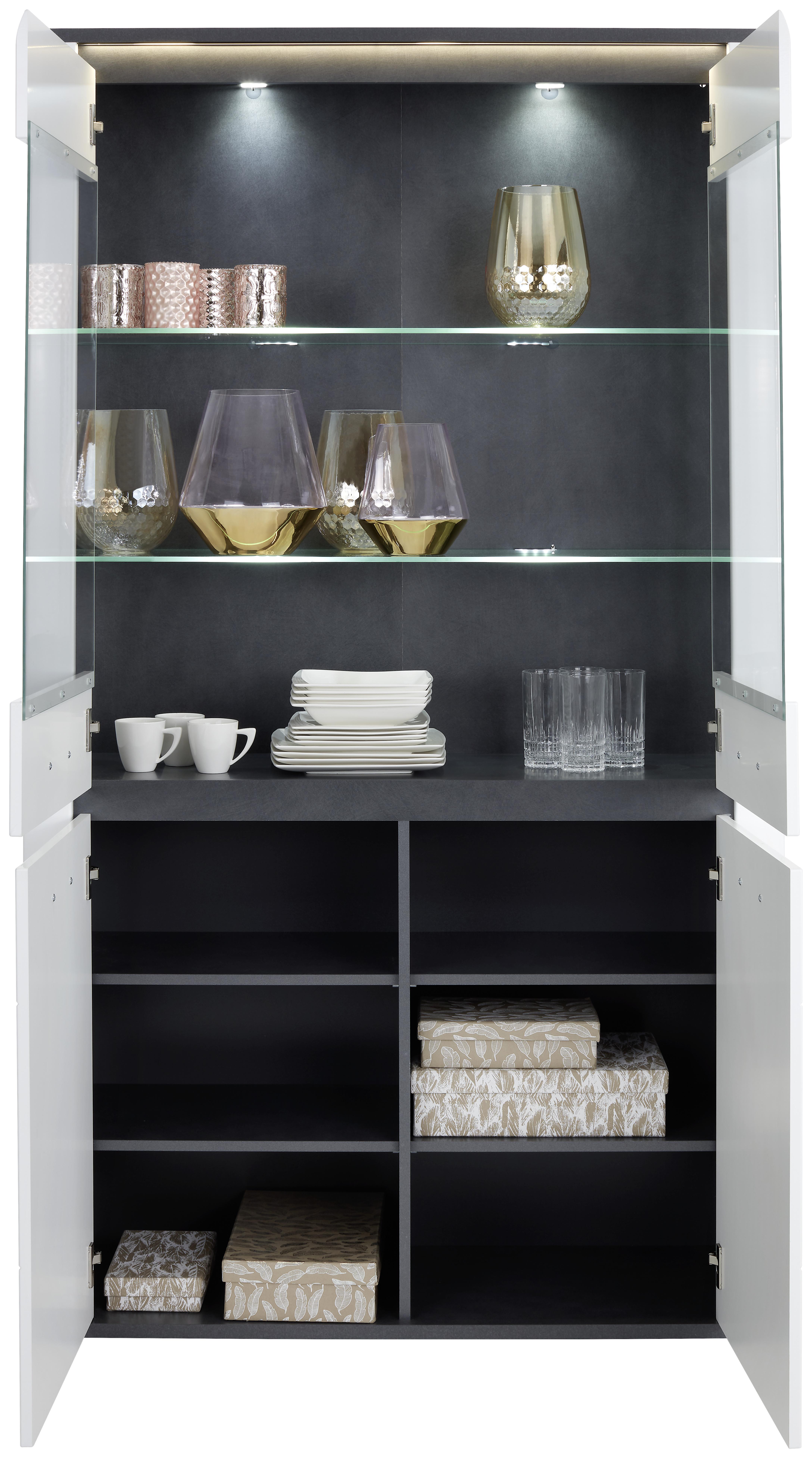 Vitrine ALASSIO 109 cm Breite 200 cm Höhe