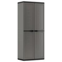 Plastová skříň DAN - šedá/černá, Moderní, plast (68/166/39cm)