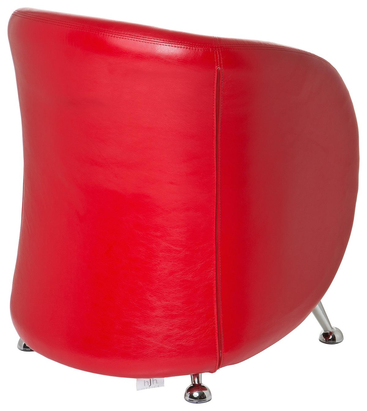 Sessel St. Lucia Rot - Chromfarben/Rot, MODERN, Textil (60/85/50cm) - MID.YOU