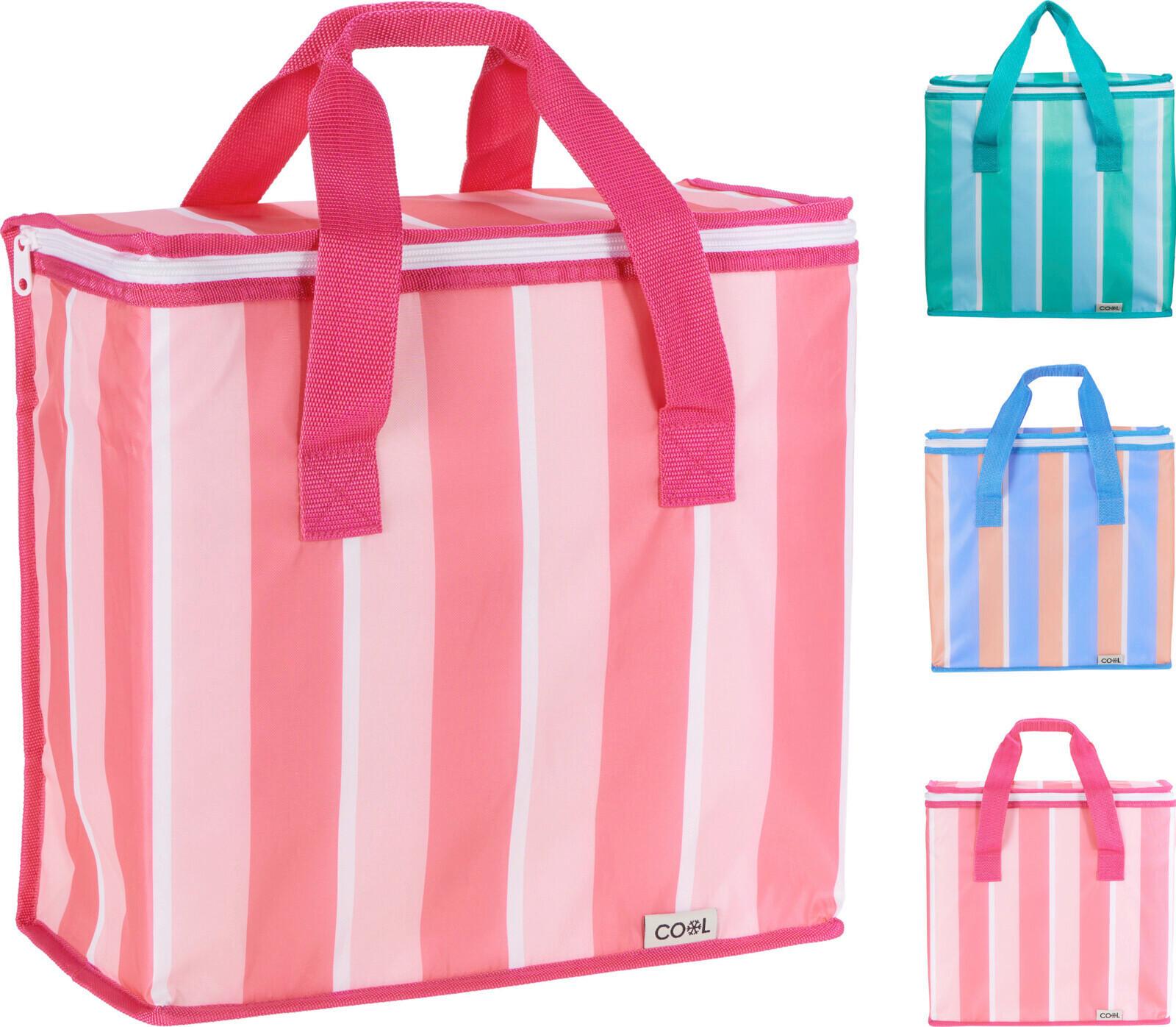 Kühltasche Ronny - Blau/Pink, Basics, Kunststoff/Metall (34/36/16,5cm)