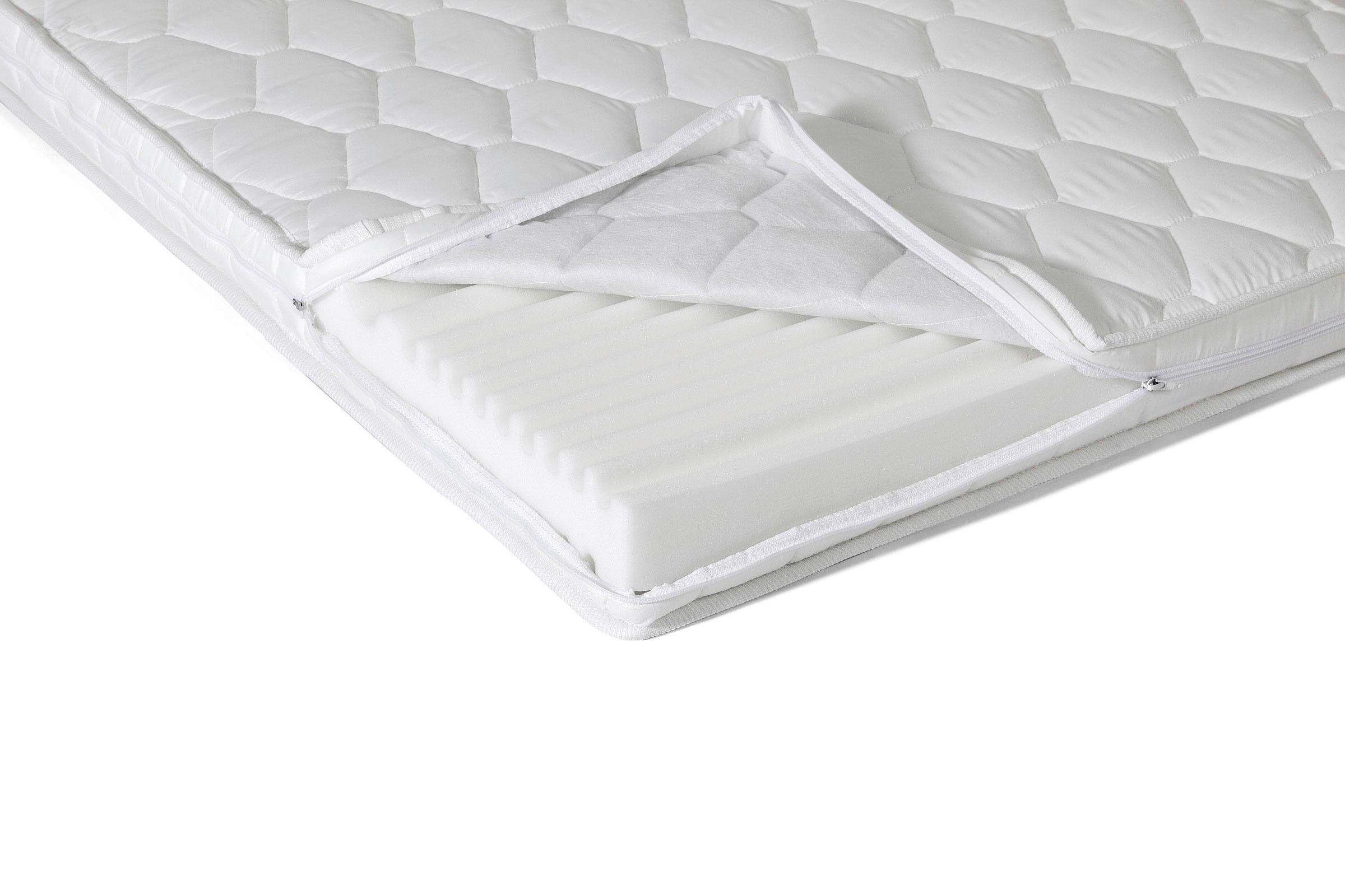 Kaltschaummatratze Caravan Matratze - Weiß, Basics, Kunststoff/Textil (90/190cm) - P & B