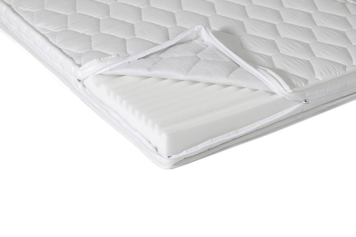 Kaltschaummatratze Caravan 140x200 cm H2 H: 10 cm - Weiß, Basics, Kunststoff/Textil (140/200cm) - P & B