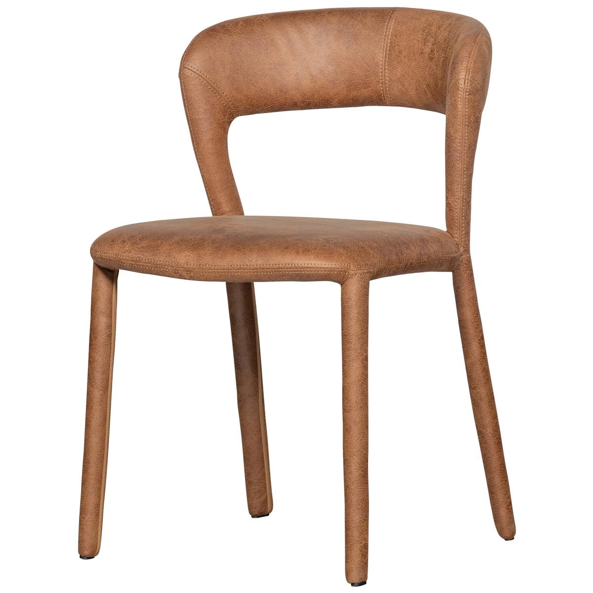 Stuhl-Set Noble Cognac B: 51cm - Cognac, MODERN, Kunststoff/Textil (51/76/56cm) - Livetastic