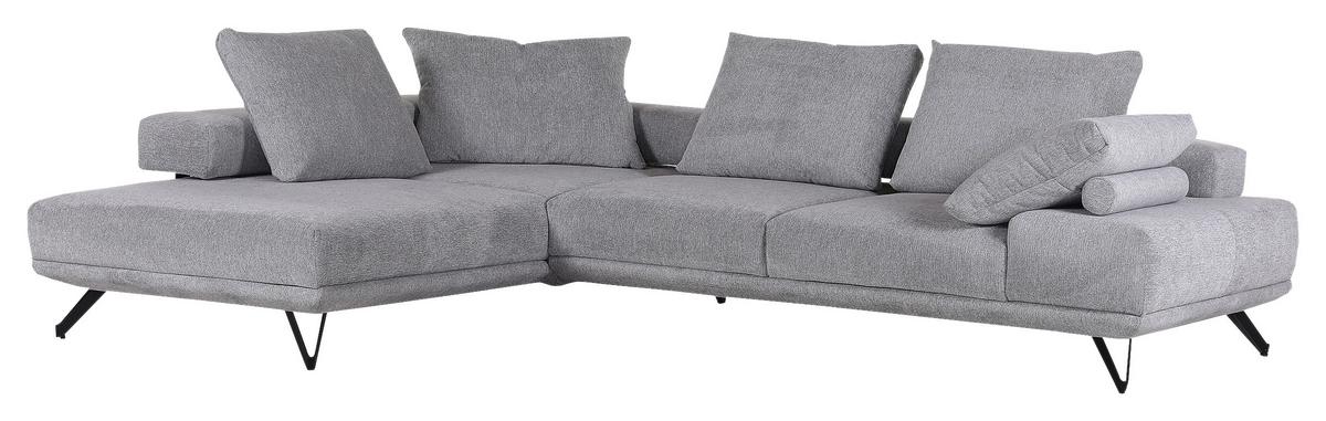 ECKSOFA BOLZANO - Schwarz/Grau, KONVENTIONELL, Textil (240/310cm) - MID.YOU