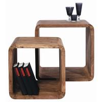 Regal Cuben Square - Sheeshamfarben, Design, Holz - Kare-Design