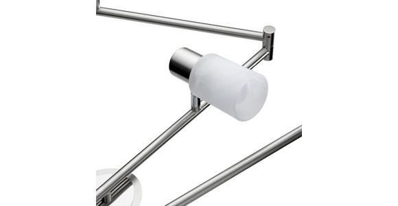 Strahler Elke 6-flammig Verstellbar L: 216 Cm - Chromfarben/Weiß, KONVENTIONELL, Glas/Metall (216cm) - James Wood