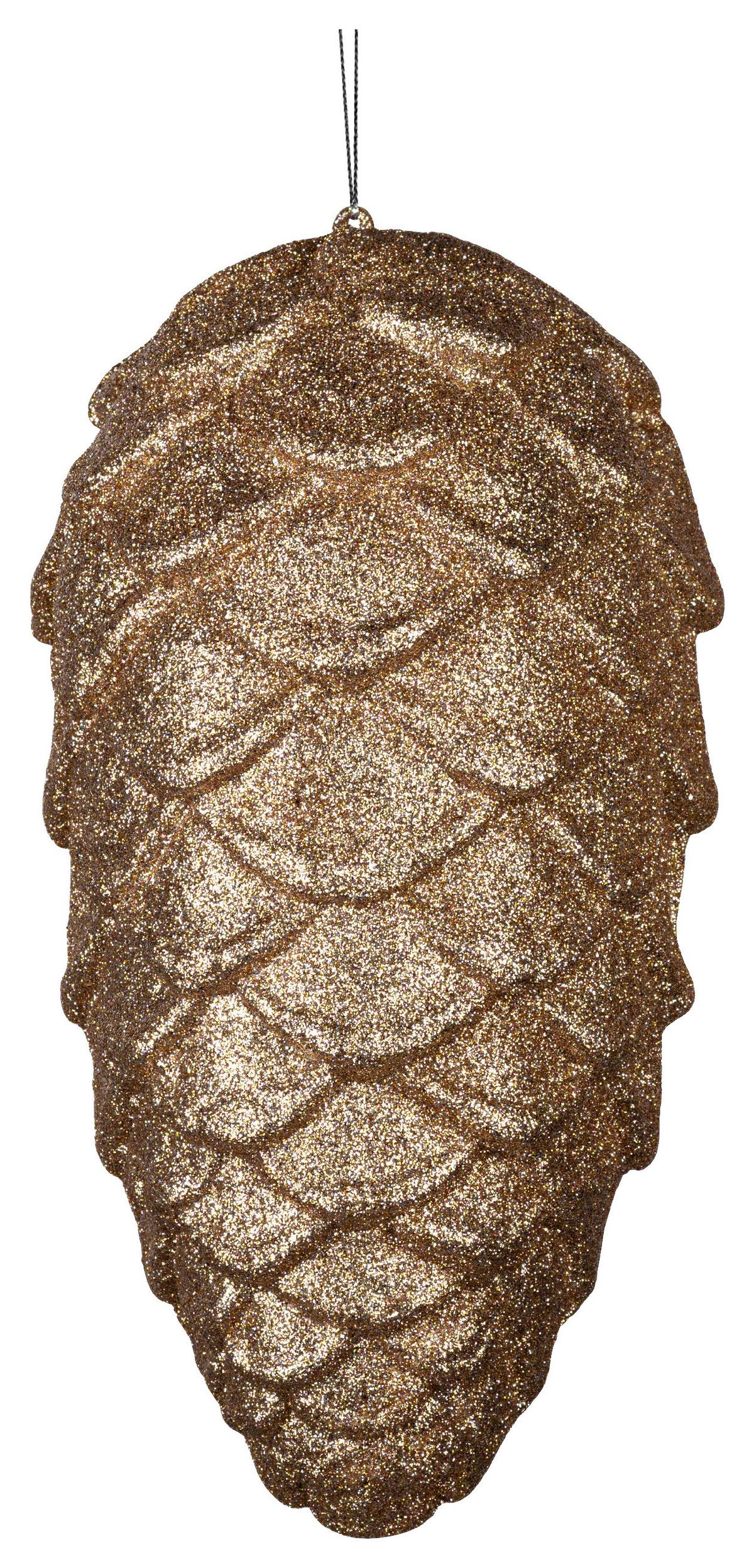 Dekorační ozdoba Šiška, V: 25cm - barvy zlata, Moderní, plast (25cm) - Modern Living