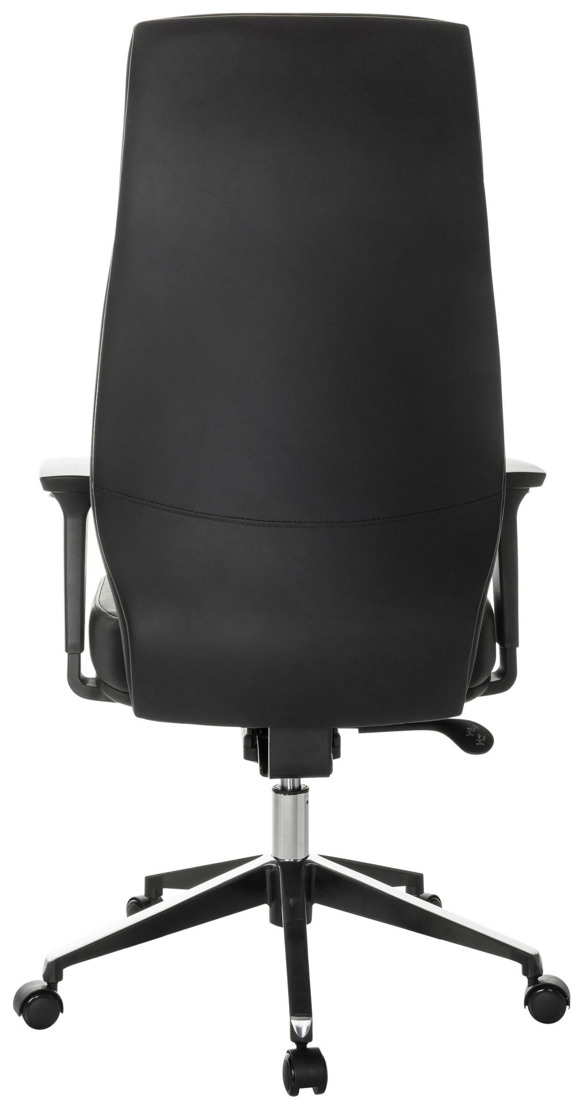 Chefsessel Vitoro Eco - Schwarz, Basics, Leder/Kunststoff (68/123-130/68cm) - MID.YOU