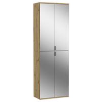 Schuhschrank Projekt X Eiche Artisan B: 61 cm - Eiche Artisan, KONVENTIONELL, Glas/Holzwerkstoff (61/193/34cm) - MID.YOU
