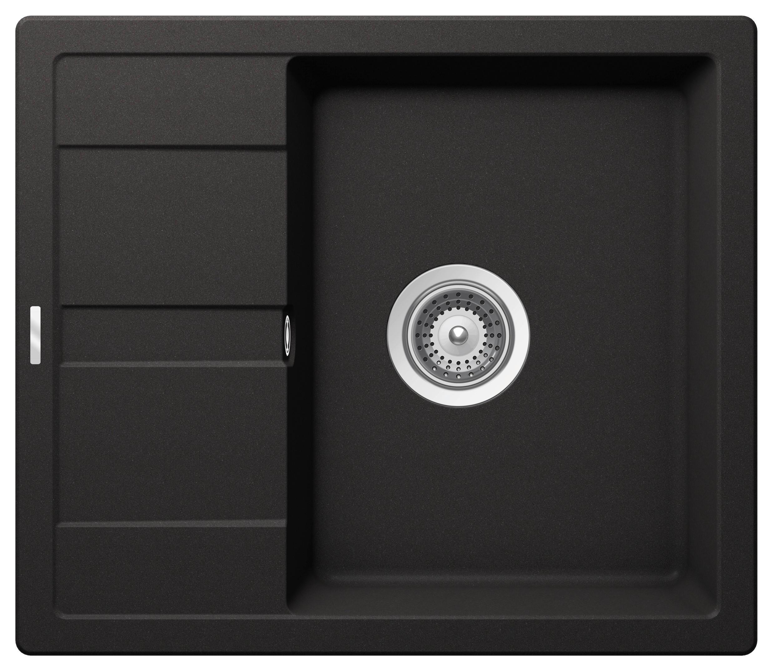 Spüle Nashville Schwarz 58x20 Cm - Schwarz, Basics, Stein (58/20/50cm) - Respekta
