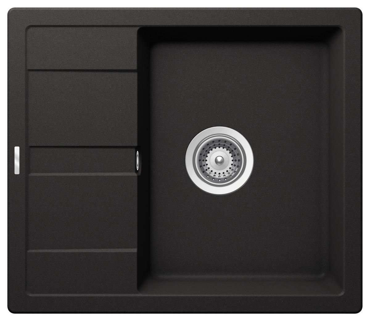 Spüle Nashville Schwarz 58x20 Cm - Schwarz, Basics, Stein (58/20/50cm) - Respekta