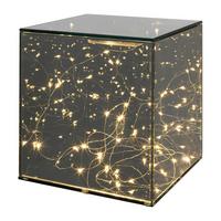 Dekoglas Quadratisch 20 cm - Schwarz, Trend, Glas (20/20/20cm) - P & B