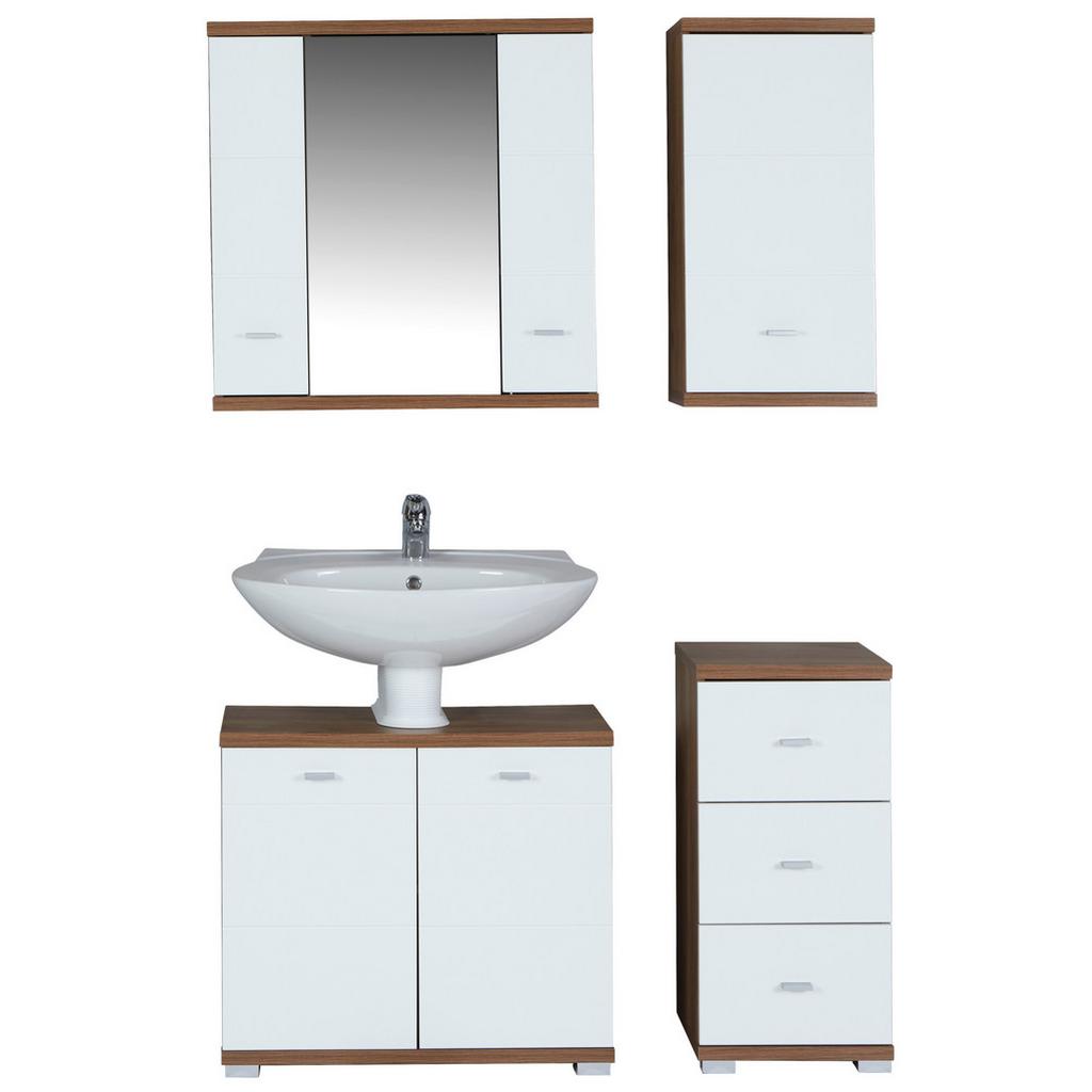 Badezimmer Bari Eiche Dekor 4-teilig
