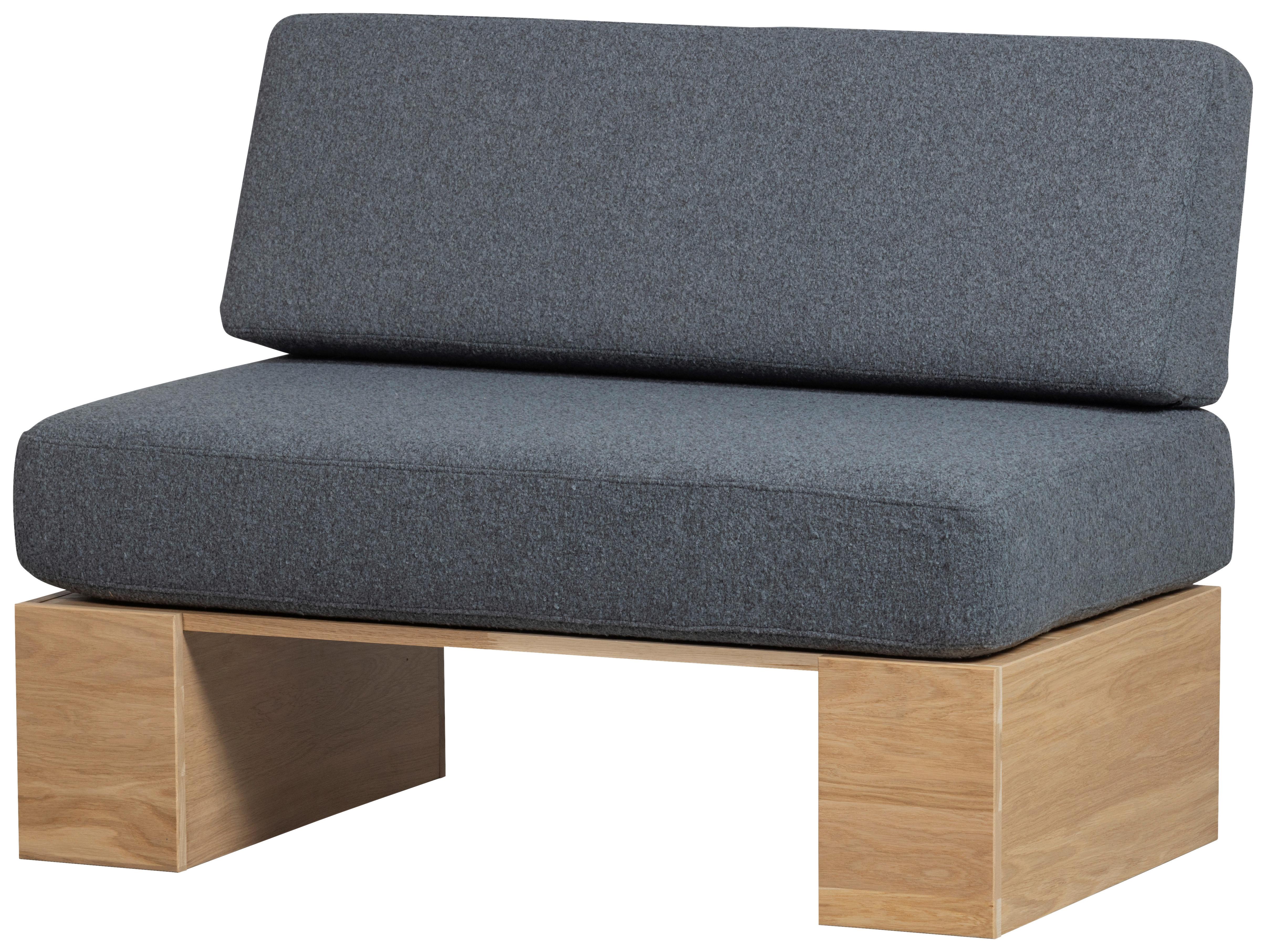 Sitzbank Eat-Up Eiche/Dunkelgrau B: 110cm - Dunkelgrau/Eichefarben, MODERN, Holz/Textil (110/84/67cm) - Livetastic