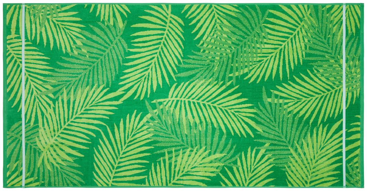 Strandtuch La Palma - Grün, KONVENTIONELL, Textil (75/150cm) - Ondega