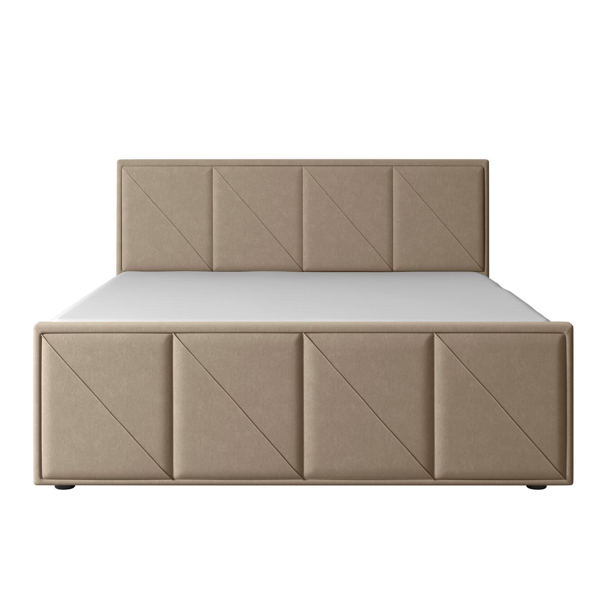 Boxspringbett Mit Bettkasten Oslo 180x200 Cm Beige - Beige/Schwarz, MODERN, Holz/Kunststoff (180/200cm) - MID.YOU