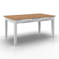 JEDÁLENSKÝ STÔL CAMDEN 160 - biela/farba borovice, Modern, drevo/kompozitné drevo (160/79/90cm) - Bessagi Home