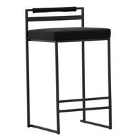 Barhocker-set Opelika - Schwarz, Design, Textil/Metall (45/80/41cm) - Livetastic
