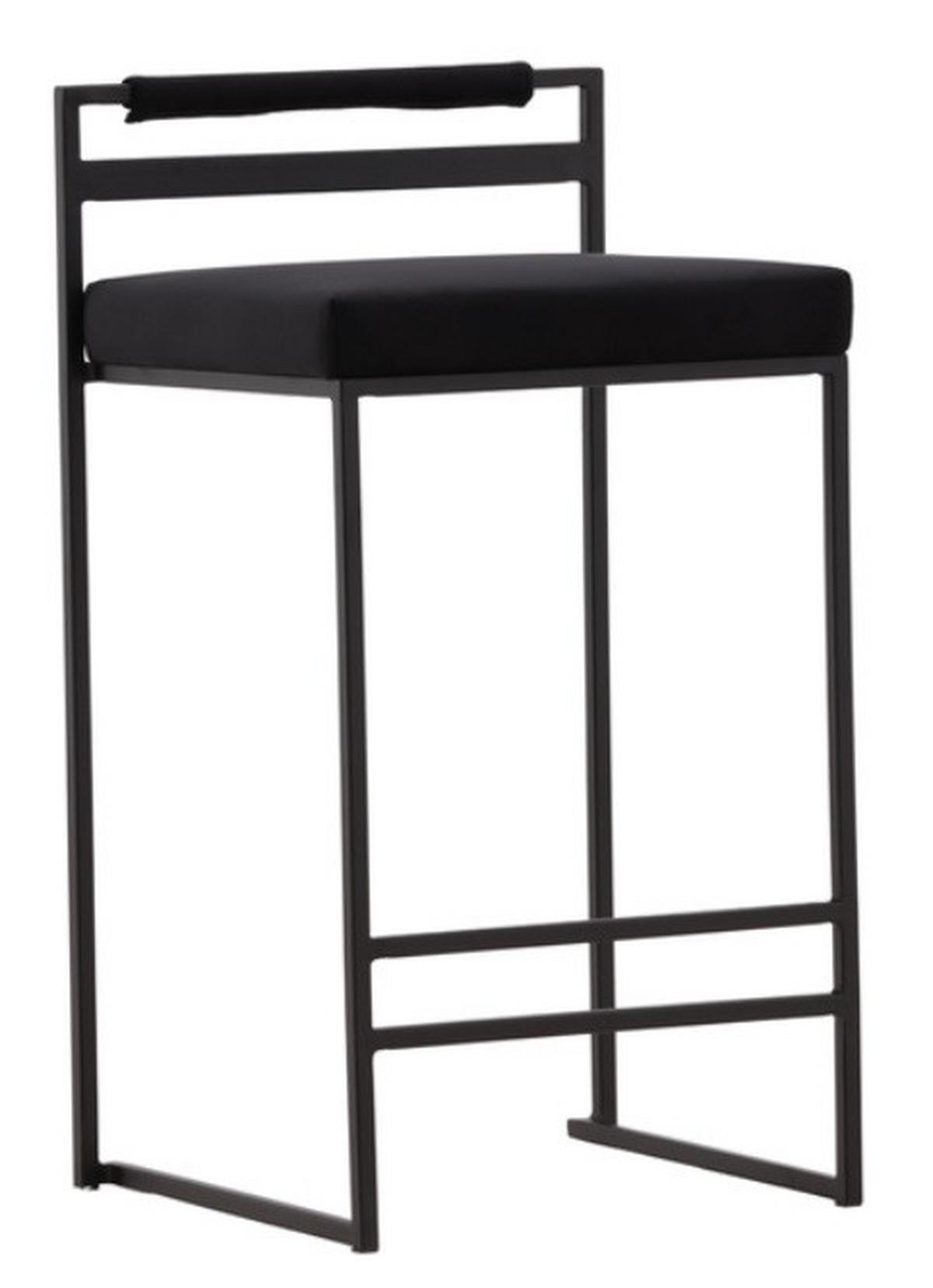 Barhocker-set Opelika - Schwarz, Design, Textil/Metall (45/80/41cm) - Livetastic