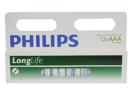 Batterie Aaa Long Life 12 Stück - KONVENTIONELL (17/13/11cm) - Philips Batterie Aaa Long Life 12 Stück - KONVENTIONELL (17/13/11cm) - Philips