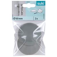 Fali Ütköző Ø 6 Cm - szürke, műanyag (6cm) - Suki
