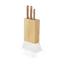 Messerblock Marisa - Edelstahlfarben/Buchefarben, Holz/Metall - Luca Bessoni Messerblock Marisa - Edelstahlfarben/Buchefarben, Holz/Metall - Luca Bessoni