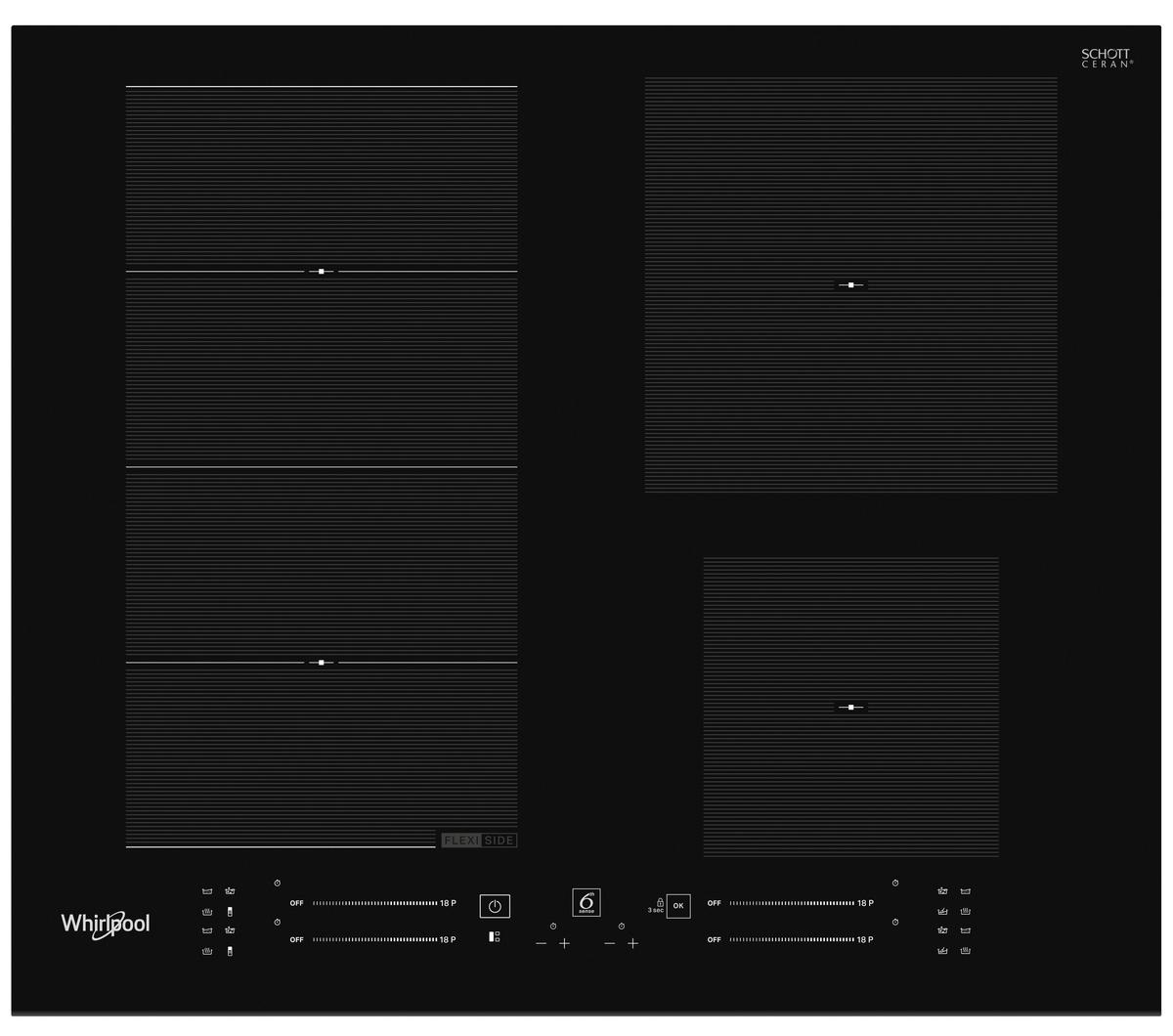Indukciós Főzőlap Wf S4160 Bf - fekete, Modern, Üveg/fém (59/5,4/51cm) - Whirlpool