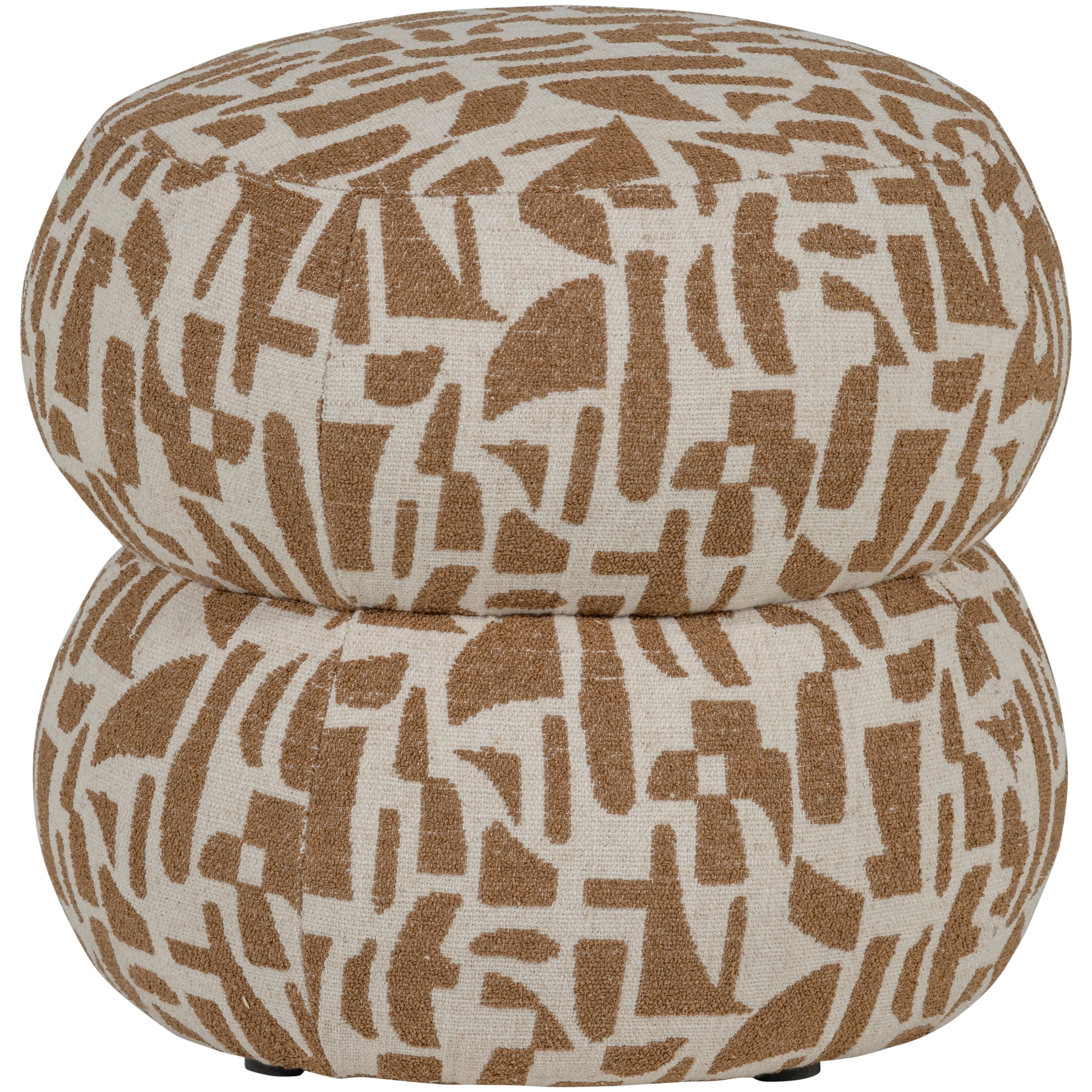 Pouf Anic Braun B: 43cm - Braun, Design, Textil (43/40/43cm) - Livetastic