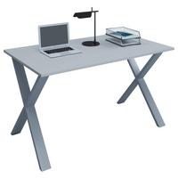 Schreibtisch B 80cm H 76cm Lona, Silberfarben - Silberfarben/Grau, MODERN, Holzwerkstoff/Metall (140/80/76cm) - MID.YOU