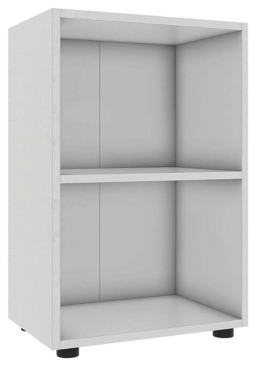 Regál na šanóny Ulas š: 49 cm, bílá - bílá/černá, Moderní, kompozitní dřevo/plast (49/74/32cm) - MID.YOU